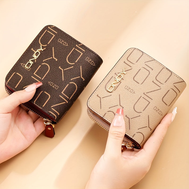 Ondy Women's Anti-Theft Short Bifold Wallet with Snap Closure - Vintage  Compact Purse, Zippered Coin Pocket & Credit Card\u002FID Window (Cash Holder) - Neutral Design for Everyday Carry &