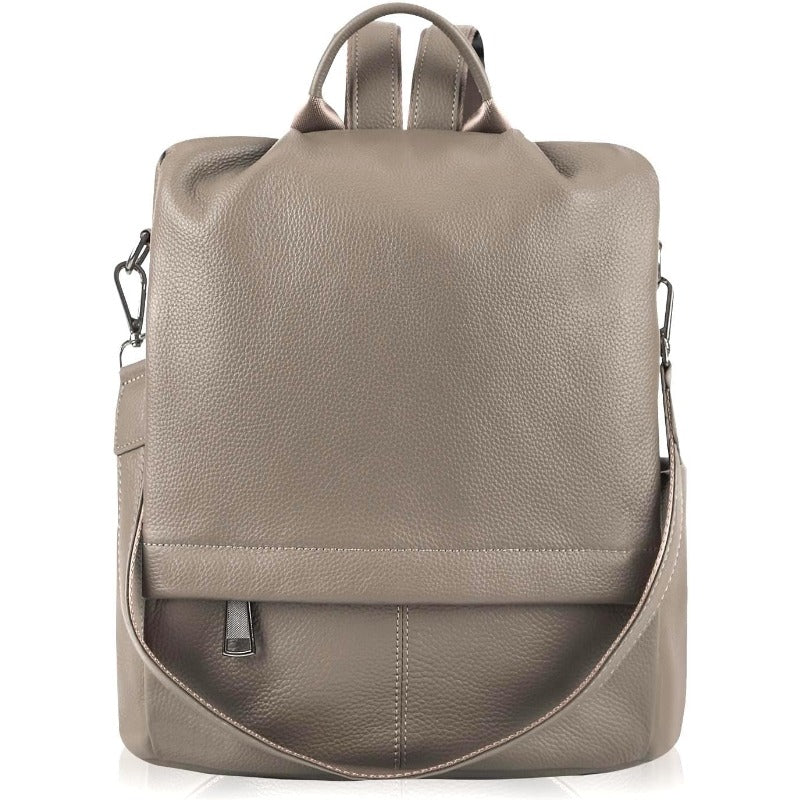 Backpack Purse for Women Antitheft Real Soft Rucksack Fashion Designer Convertible Ladies Shoulder Bag Grey, Daily Essentials Carrier, Convertible Day Bag, Antitheft Ladies Bag, Fashion Designer Bag, Minimalist Aesthetic, Structured Silhouette