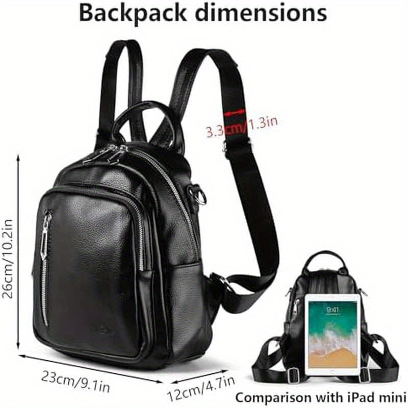 Women's 3-in-1 Backpack Purse - Convertible Handbag & Mini Daypack with Golden-Tone Hardware, Adjustable Strap (18-35\