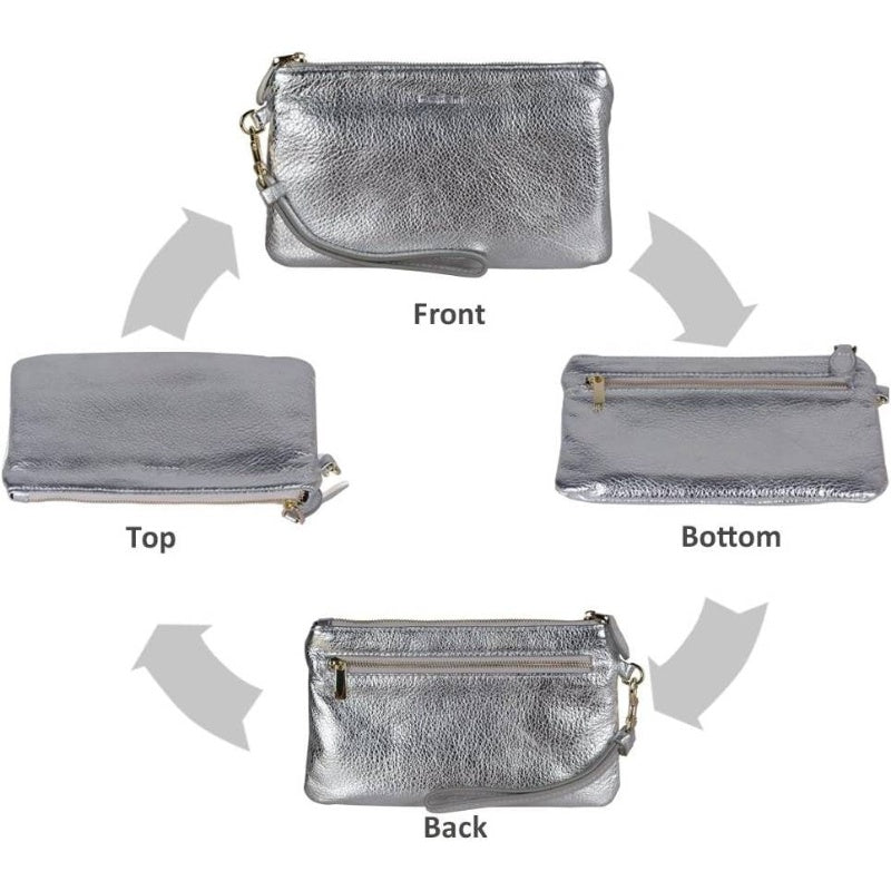 Wristlet Clutch RFID Blocking Bag Cell Phone Wallet Purse Wristlet Wallet Purses and Handbags Women, Handsfree Bag, Travel Essentials, Sleek Wallet, Stylish Wristlet, Durable Wristlet, Genuine Leather, Phone Wristlet, Clutch Handbag, Fashion