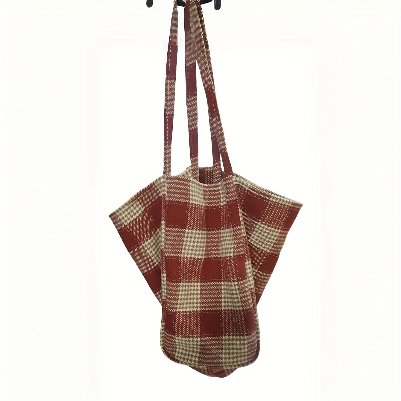 Autumn And Winter Large Capacity Christmas Ins Style All-Match Plaid Bag Female Bag Student Commuter Tote Bag