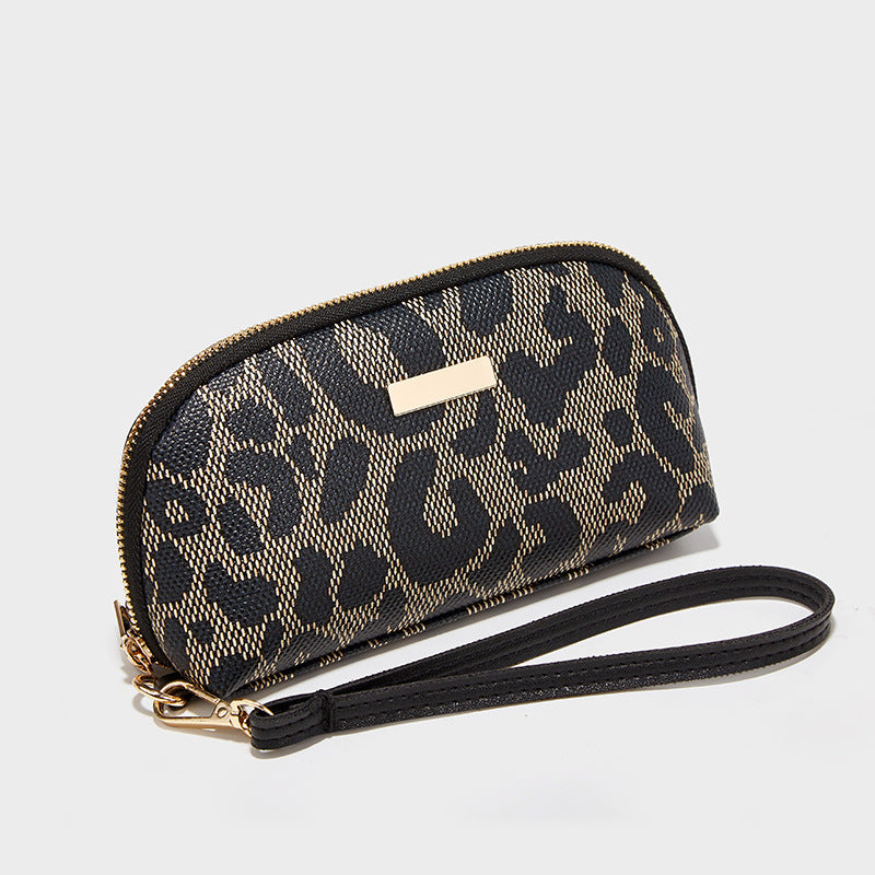 Women'S Vintage Pattern Zipper Wallet, Versatile Classic Clutch Coin Purse, Casual Bag With Wristband