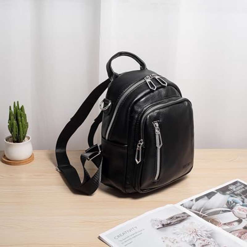 Women's 3-in-1 Backpack Purse - Convertible Handbag & Mini Daypack with Golden-Tone Hardware, Adjustable Strap (18-35\