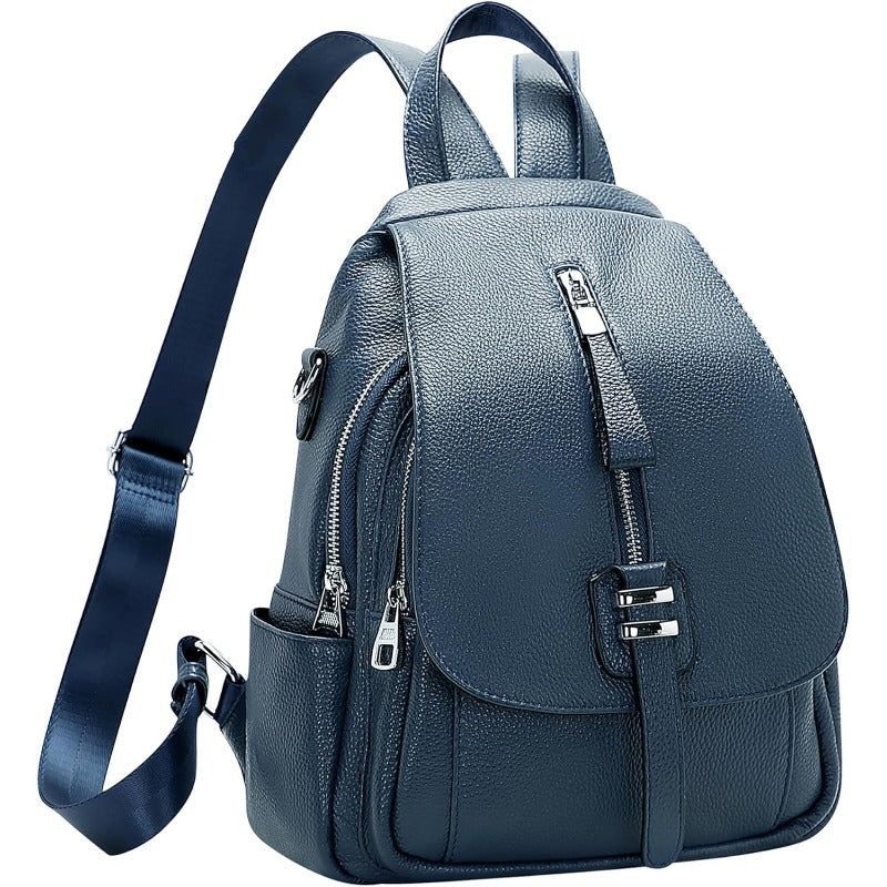 Backpack for Women Convertible Shoulder Bag with Buckle Flap