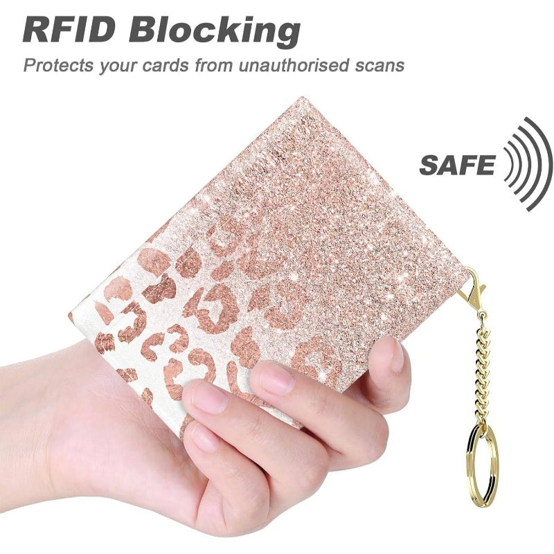 Women's Slim RFID Blocking Wallet - Pink Small Credit Card Holder with 7-Slot ID Window, Non-Washable Compact Purse for Cash & Cards, Slim Fit Everyday Carry