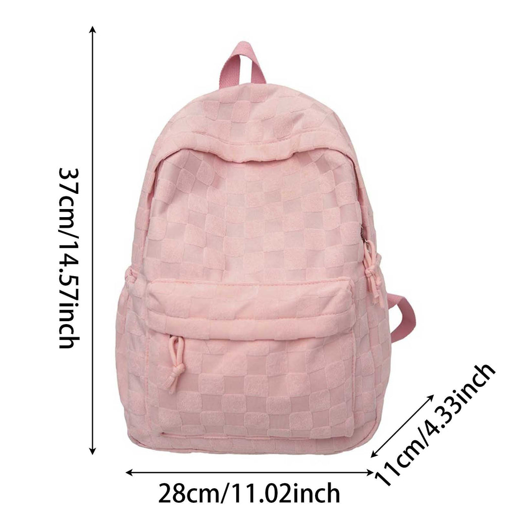 Stylish Large Capacity Backpack for Men & Women - Lightweight Durable School, Travel, Work Backpack with Adjustable Padded Shoulder Straps, Zipper Closure & Multiple Compartments - Unisex Casual Backpack in Beige, Black, Blue, Pink, White, Navy Blue