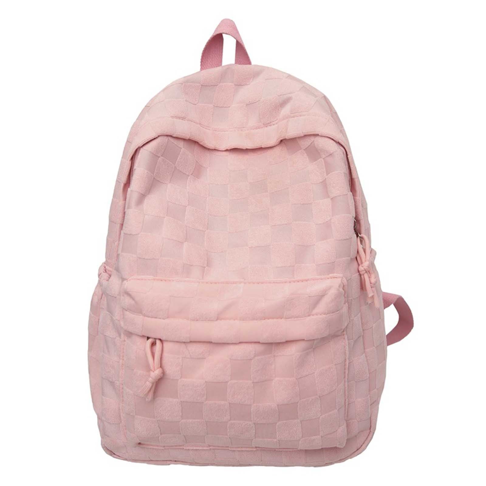 Stylish Large Capacity Backpack for Men & Women - Lightweight Durable School, Travel, Work Backpack with Adjustable Padded Shoulder Straps, Zipper Closure & Multiple Compartments - Unisex Casual Backpack in Beige, Black, Blue, Pink, White, Navy Blue