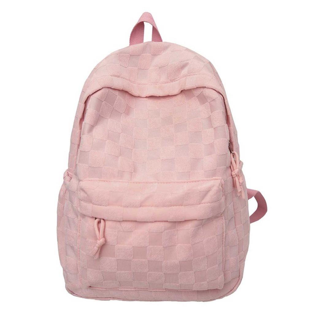 Stylish Large Capacity Backpack for Men & Women - Lightweight Durable School, Travel, Work Backpack with Adjustable Padded Shoulder Straps, Zipper Closure & Multiple Compartments - Unisex Casual Backpack in Beige, Black, Blue, Pink, White, Navy Blue