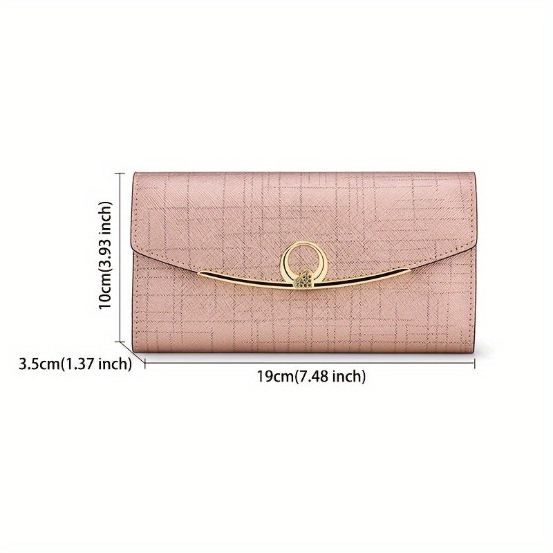 Women's Designer Wallet - Large Capacity Organizer with Snap Closure, Zipper Pocket & RFID Blocking Technology - Elegant Ladies purse for Everyday, Formal, Travel - Durable Layered structure & Edge Painting Finish