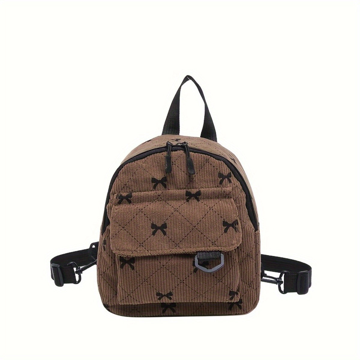 Fashion Mom Travel Backpack - Lightweight Mini Daypack with Bow Accent & Bow-Shaped pattern (Multi-Color Options), Durable Nylon & for, Day Trips, Airplane\u002FTrain Commute - Stylish Compact Backpack