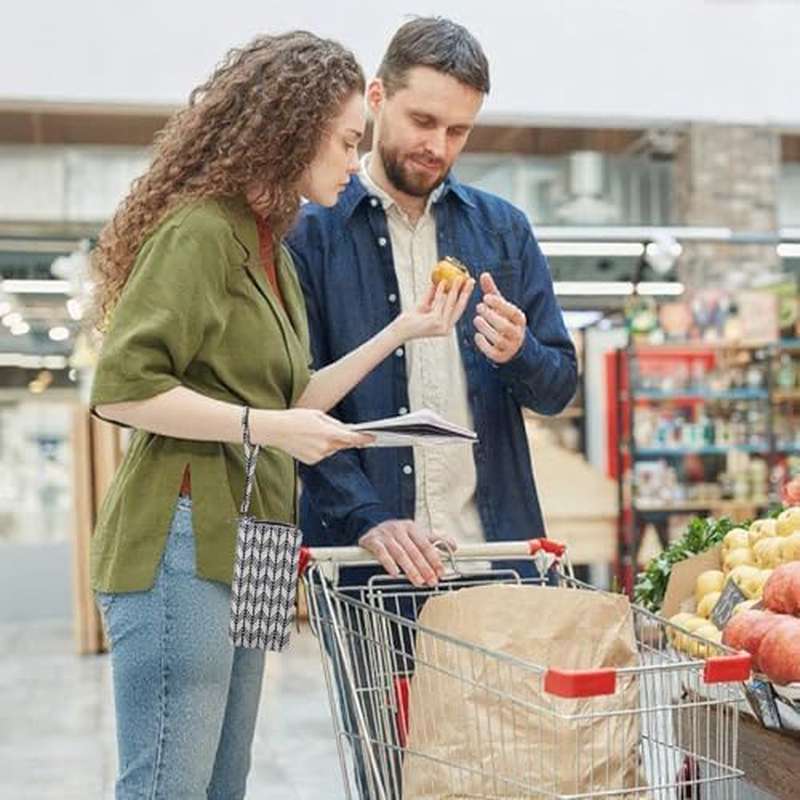 Double Zipper Wallet for Woman - Clutch Purse | Cell Phone Holder for Phone Card Coin Cash, Made of Linen