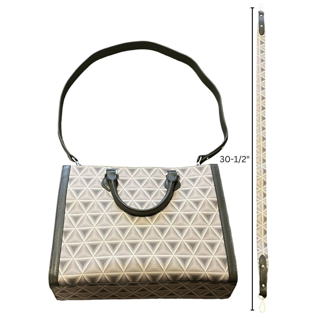 Revemoire Large Grey Leather Tote Bag