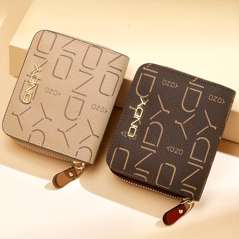 Ondy Women's Anti-Theft Short Bifold Wallet with Snap Closure - Vintage  Compact Purse, Zippered Coin Pocket & Credit Card\u002FID Window (Cash Holder) - Neutral Design for Everyday Carry &