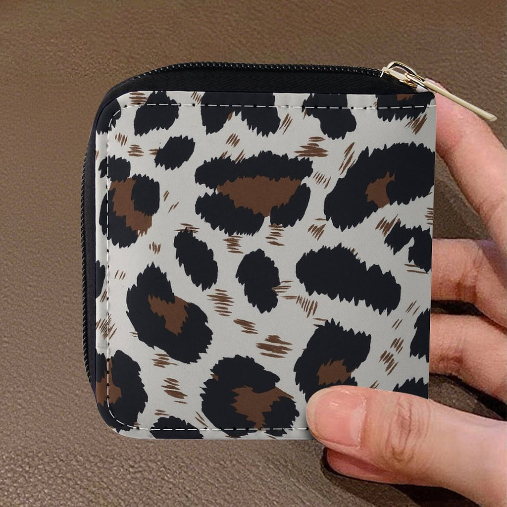 1pc Leopard Print Coin Purse Wallet - Zipper Closure, Compact Wallet with Card Holder & Coin Pocket - Elegant Leopard Print in - Synthetic for Women & Men - Everyday, Party, Travel - Durable & Easy-Clean Design, Party Accessory, Trendy Accessory