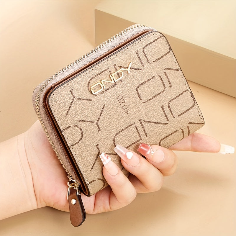 Ondy Women's Anti-Theft Short Bifold Wallet with Snap Closure - Vintage  Compact Purse, Zippered Coin Pocket & Credit Card\u002FID Window (Cash Holder) - Neutral Design for Everyday Carry &