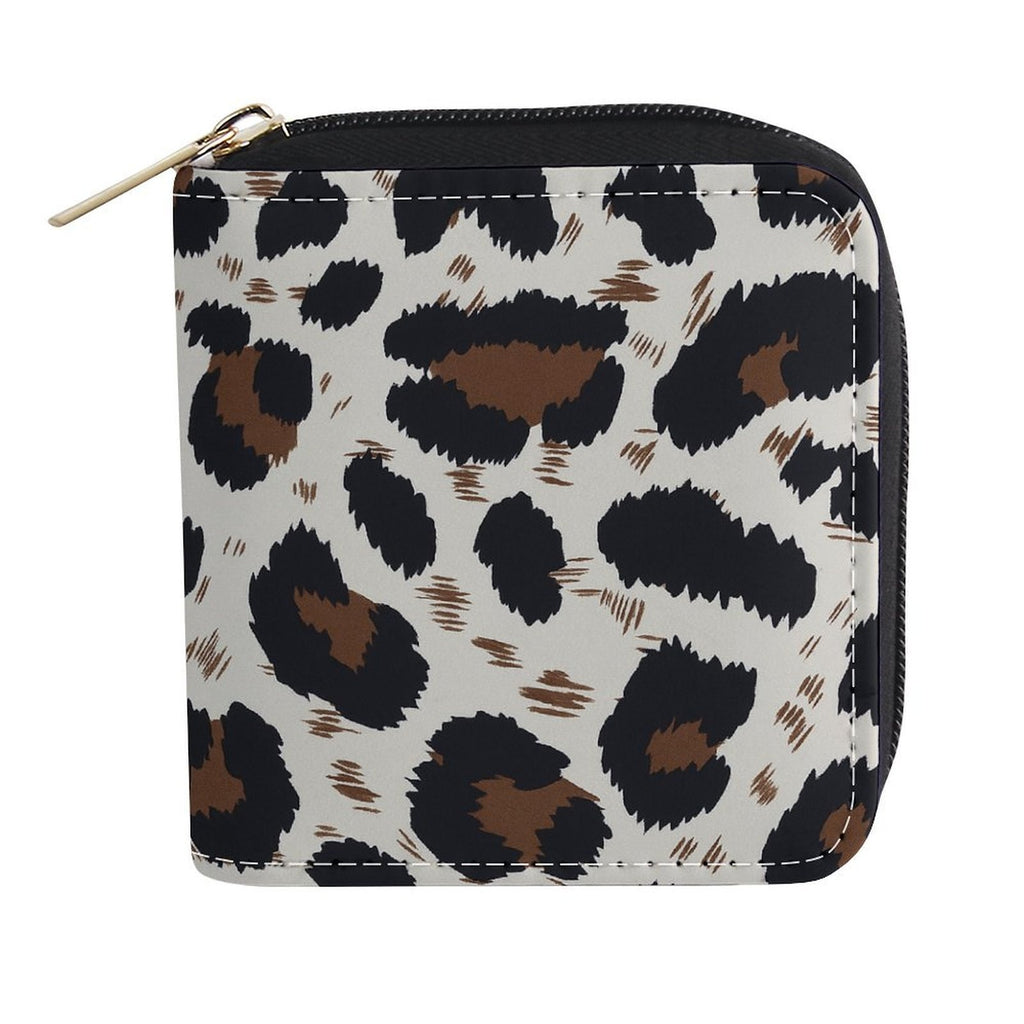 1pc Leopard Print Coin Purse Wallet - Zipper Closure, Compact Wallet with Card Holder & Coin Pocket - Elegant Leopard Print in - Synthetic for Women & Men - Everyday, Party, Travel - Durable & Easy-Clean Design, Party Accessory, Trendy Accessory