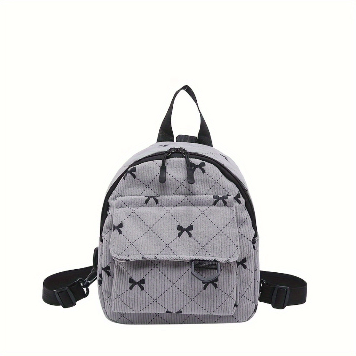 Fashion Mom Travel Backpack - Lightweight Mini Daypack with Bow Accent & Bow-Shaped pattern (Multi-Color Options), Durable Nylon & for, Day Trips, Airplane\u002FTrain Commute - Stylish Compact Backpack