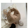 New high-grade plush bag handbag Women's new fall winter fashion furry portable messenger bag furry bag sweet