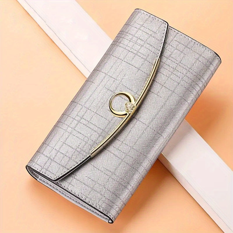 Women's Designer Wallet - Large Capacity Organizer with Snap Closure, Zipper Pocket & RFID Blocking Technology - Elegant Ladies purse for Everyday, Formal, Travel - Durable Layered structure & Edge Painting Finish