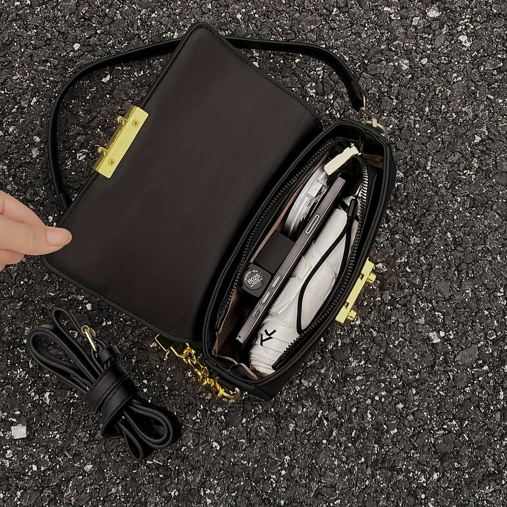 New Women'S Underarm Bag for Autumn And Winter, Trendy Crossbody Bag with a Stylish Chain, Small Square Shoulder Bag.