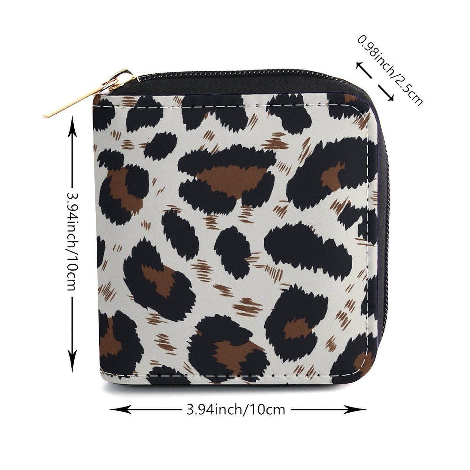 1pc Leopard Print Coin Purse Wallet - Zipper Closure, Compact Wallet with Card Holder & Coin Pocket - Elegant Leopard Print in - Synthetic for Women & Men - Everyday, Party, Travel - Durable & Easy-Clean Design, Party Accessory, Trendy Accessory