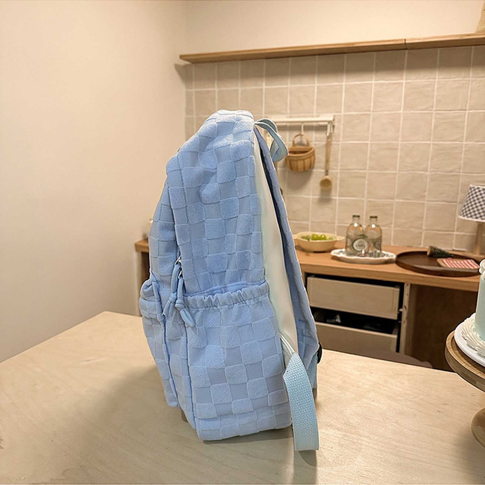 Stylish Large Capacity Backpack for Men & Women - Lightweight Durable School, Travel, Work Backpack with Adjustable Padded Shoulder Straps, Zipper Closure & Multiple Compartments - Unisex Casual Backpack in Beige, Black, Blue, Pink, White, Navy Blue