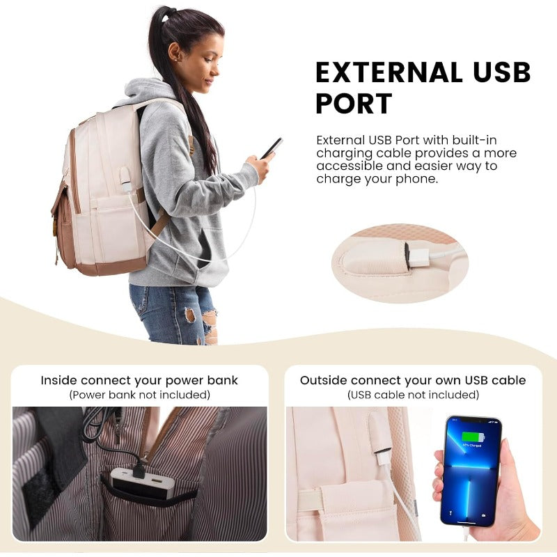 Backpacks for Teen Girls Women17. 3 Inch Laptop School Backpack Cute College Backpack Bookbag for Students, Student Backpack, Travel Backpack, Fashionable Bookbag, Trendy Design, Durable Nylon, Spacious Backpack, Comfortable Straps, Women'S