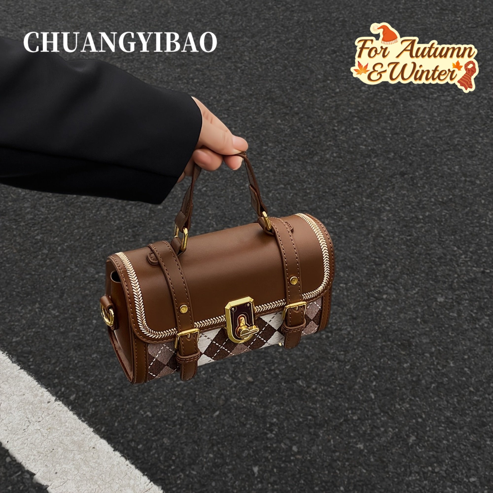 New Women'S Underarm Bag for Autumn And Winter, Trendy Crossbody Bag with a Stylish Chain, Small Square Shoulder Bag.