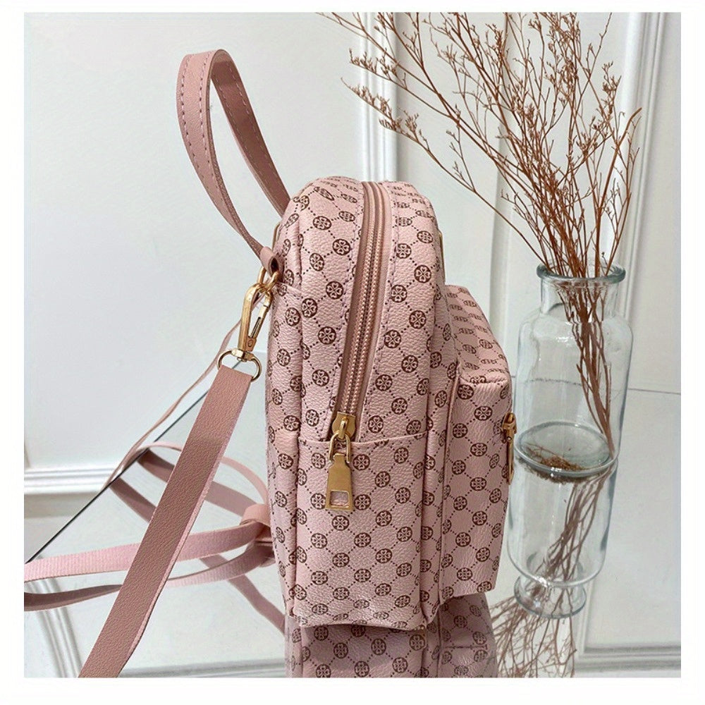 1pc Ladies' Printed Small Backpack, Personalized Daily Change Small Bag\u002F TC