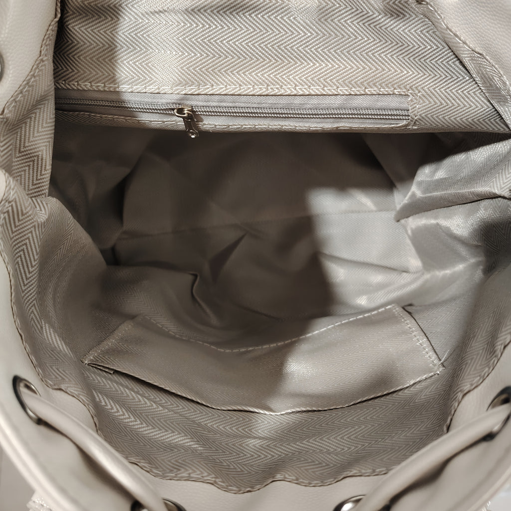 Chic Backpack Chic Lightweight Women's Korean Style Backpack | Two-Pocket Design, Adjustable Straps, Black, Casual Daypack