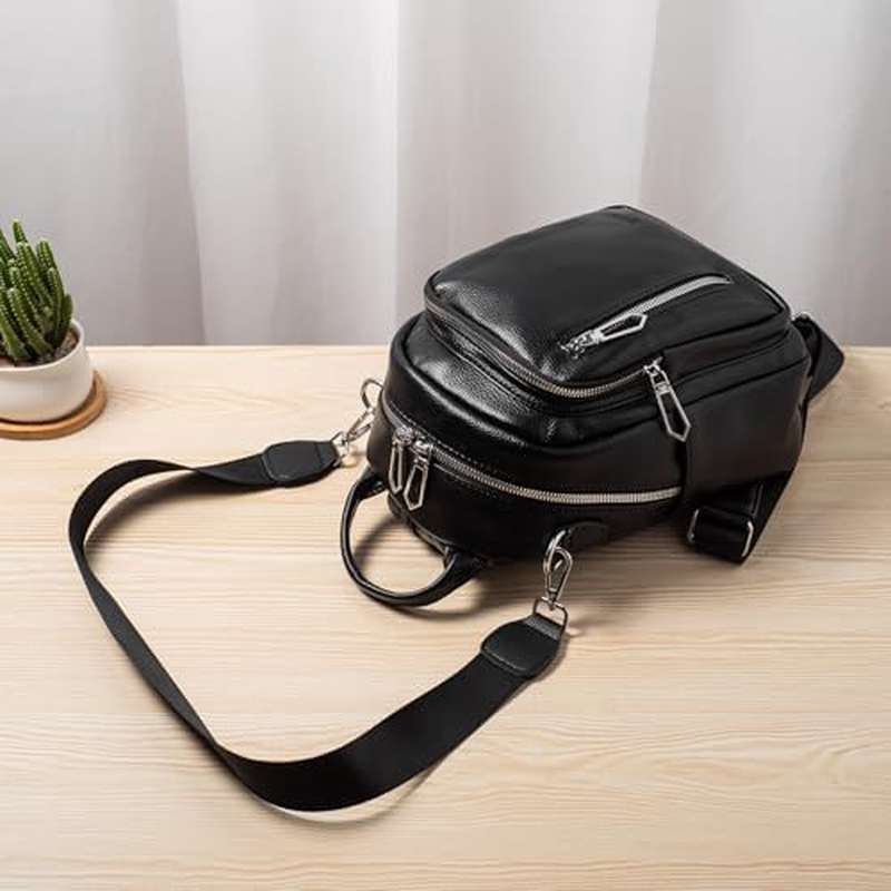 Women's 3-in-1 Backpack Purse - Convertible Handbag & Mini Daypack with Golden-Tone Hardware, Adjustable Strap (18-35\