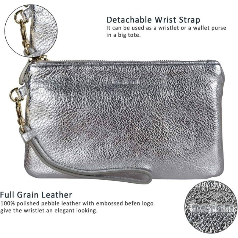 Wristlet Clutch RFID Blocking Bag Cell Phone Wallet Purse Wristlet Wallet Purses and Handbags Women, Handsfree Bag, Travel Essentials, Sleek Wallet, Stylish Wristlet, Durable Wristlet, Genuine Leather, Phone Wristlet, Clutch Handbag, Fashion