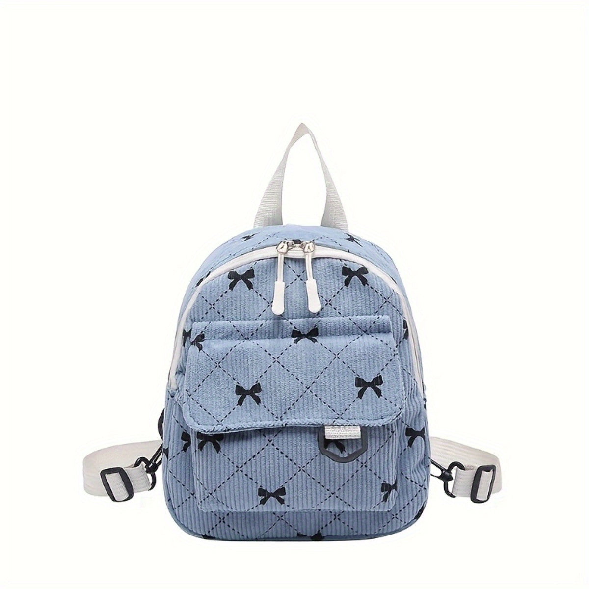 Fashion Mom Travel Backpack - Lightweight Mini Daypack with Bow Accent & Bow-Shaped pattern (Multi-Color Options), Durable Nylon & for, Day Trips, Airplane\u002FTrain Commute - Stylish Compact Backpack