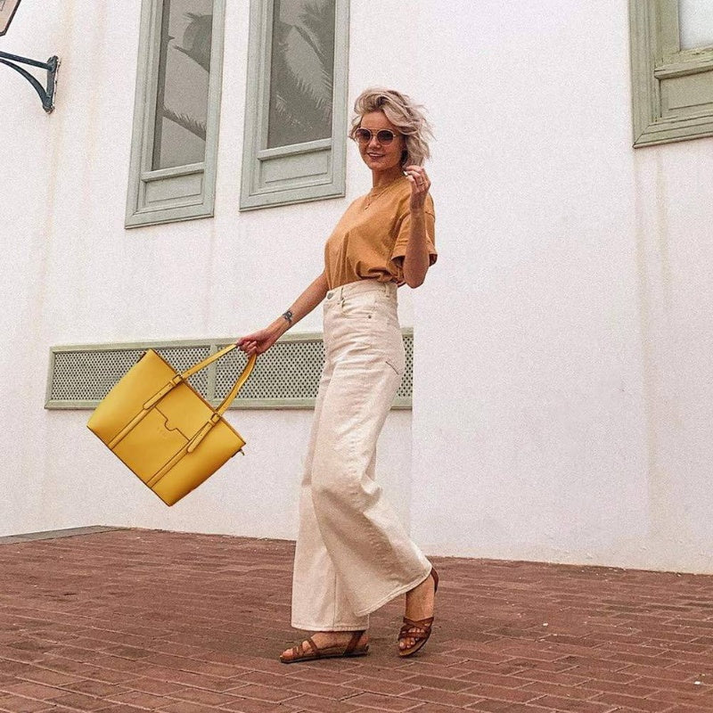 Women's Vintage Leather Briefcase Laptop Tote Bag