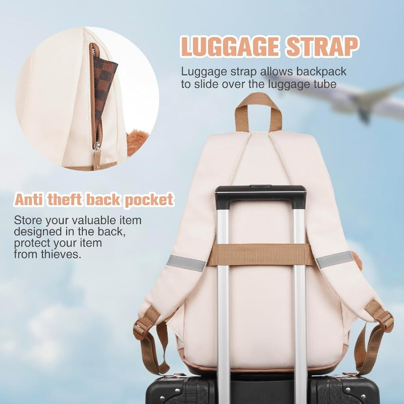 Backpacks for Teen Girls Women17. 3 Inch Laptop School Backpack Cute College Backpack Bookbag for Students, Student Backpack, Travel Backpack, Fashionable Bookbag, Trendy Design, Durable Nylon, Spacious Backpack, Comfortable Straps, Women'S