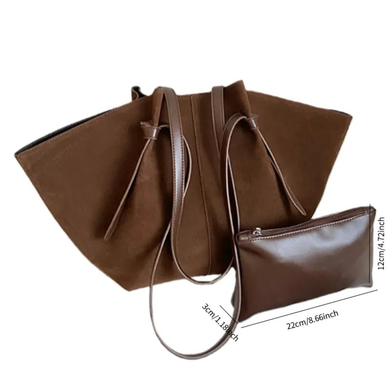 Matte Winged Bag, High-End Underarm Purse, French Niche Teenager'S Tote, Versatile Shoulder Backpack for Daily Use and Travel, Perfect Gift for Girlfriend or Mother, For Teenager, For Teenager