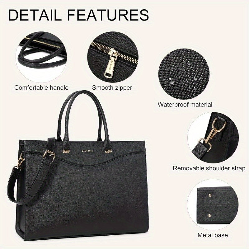 Women's Professional Laptop Briefcase Bag - High Quality Purse with Magnetic Closure, 16\
