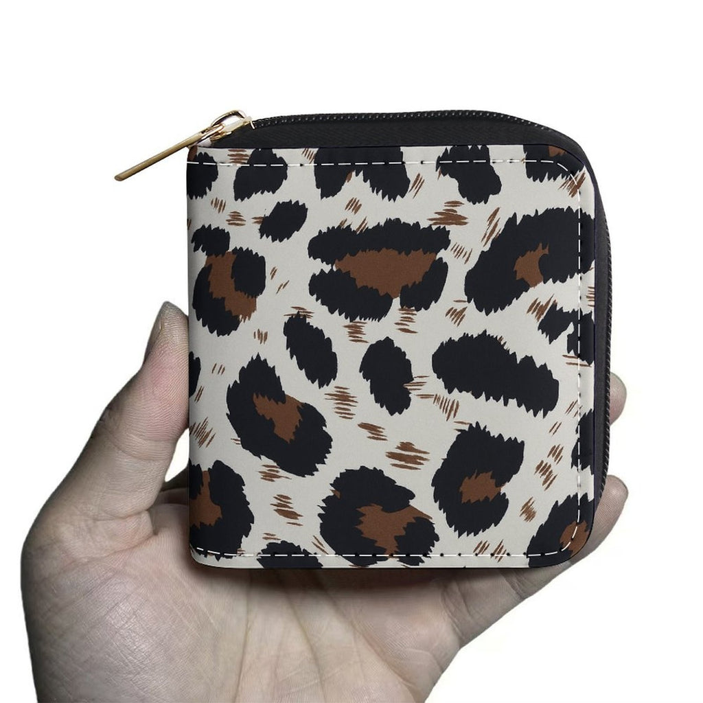 1pc Leopard Print Coin Purse Wallet - Zipper Closure, Compact Wallet with Card Holder & Coin Pocket - Elegant Leopard Print in - Synthetic for Women & Men - Everyday, Party, Travel - Durable & Easy-Clean Design, Party Accessory, Trendy Accessory